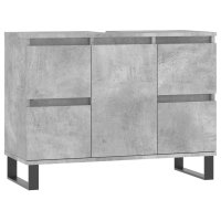vidaXL Badschrank Betongrau 80x33x60 cm Holzwerkstoff