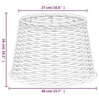 vidaXL Lampenschirm Braun &Oslash;40x26 cm Korbweide