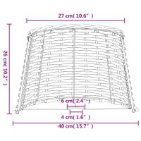 vidaXL Lampenschirm Braun &Oslash;40x26 cm Korbweide