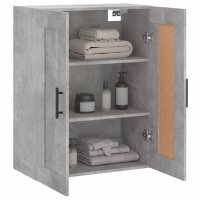 vidaXL Wandschrank Betongrau 69,5x34x90 cm Holzwerkstoff