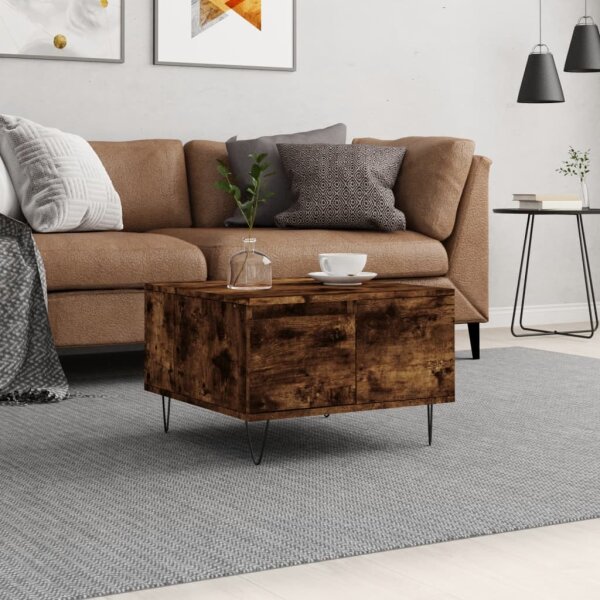 vidaXL Couchtisch R&auml;uchereiche 55x55x36,5 cm Holzwerkstoff