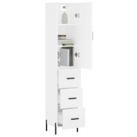 vidaXL Highboard Wei&szlig; 34,5x34x180 cm Holzwerkstoff