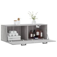 vidaXL Wandschrank Grau Sonoma 100x36,5x35 cm Holzwerkstoff