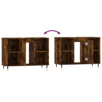 vidaXL Badschrank R&auml;uchereiche 80x33x60 cm Holzwerkstoff