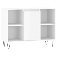 vidaXL Badschrank Hochglanz-Weiß 80x33x60 cm Holzwerkstoff