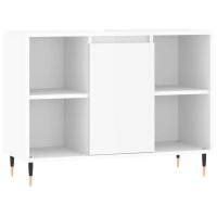 vidaXL Badschrank Hochglanz-Weiß 80x33x60 cm Holzwerkstoff