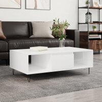 vidaXL Couchtisch Hochglanz-Weiß 104x60x35 cm...