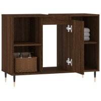 vidaXL Badschrank Braun Eichen-Optik 80x33x60 cm Holzwerkstoff