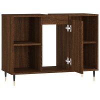 vidaXL Badschrank Braun Eichen-Optik 80x33x60 cm Holzwerkstoff