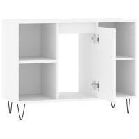 vidaXL Badschrank Weiß 80x33x60 cm Holzwerkstoff