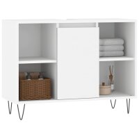 vidaXL Badschrank Wei&szlig; 80x33x60 cm Holzwerkstoff