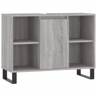 vidaXL Badschrank Grau Sonoma 80x33x60 cm Holzwerkstoff