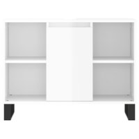 vidaXL Badschrank Hochglanz-Weiß 80x33x60 cm Holzwerkstoff