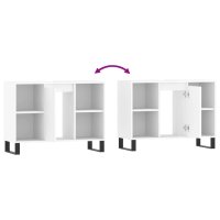 vidaXL Badschrank Hochglanz-Weiß 80x33x60 cm Holzwerkstoff