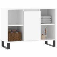 vidaXL Badschrank Hochglanz-Weiß 80x33x60 cm Holzwerkstoff