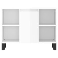 vidaXL Badschrank Hochglanz-Wei&szlig; 80x33x60 cm Holzwerkstoff