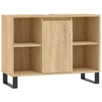 vidaXL Badschrank Sonoma-Eiche 80x33x60 cm Holzwerkstoff