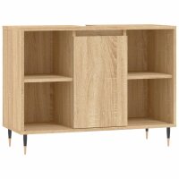 vidaXL Badschrank Sonoma-Eiche 80x33x60 cm Holzwerkstoff