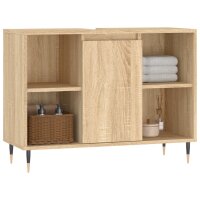 vidaXL Badschrank Sonoma-Eiche 80x33x60 cm Holzwerkstoff