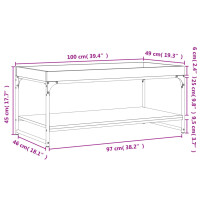 vidaXL Couchtisch Sonoma-Eiche 100x49x45 cm Holzwerkstoff