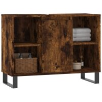 vidaXL Badschrank R&auml;uchereiche 80x33x60 cm Holzwerkstoff