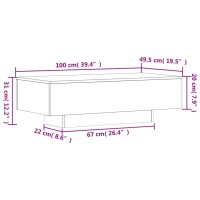 vidaXL Couchtisch Wei&szlig; 100x49,5x31 cm Holzwerkstoff