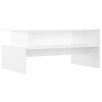 vidaXL Couchtisch Hochglanz-Wei&szlig; 90x55x42,5 cm Holzwerkstoff