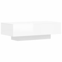 vidaXL Couchtisch Hochglanz-Weiß 100x49,5x31 cm...