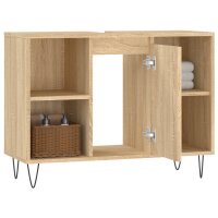 vidaXL Badschrank Sonoma-Eiche 80x33x60 cm Holzwerkstoff