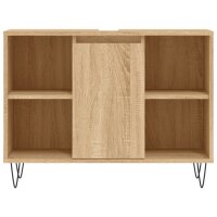 vidaXL Badschrank Sonoma-Eiche 80x33x60 cm Holzwerkstoff