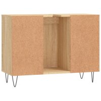 vidaXL Badschrank Sonoma-Eiche 80x33x60 cm Holzwerkstoff