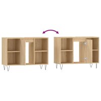 vidaXL Badschrank Sonoma-Eiche 80x33x60 cm Holzwerkstoff