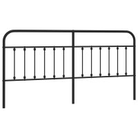 vidaXL Kopfteil Metall Schwarz 200 cm