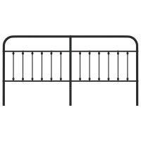 vidaXL Kopfteil Metall Schwarz 200 cm