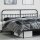 vidaXL Kopfteil Metall Schwarz 200 cm