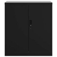 vidaXL Aktenschrank Schwarz 79x40x90 cm Stahl