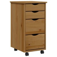 vidaXL Rollschrank mit Schubladen MOSS Honigbraun...