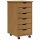 vidaXL Rollschrank mit Schubladen MOSS Honigbraun Massivholz Kiefer