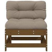 vidaXL Mittelsofas mit Kissen 2 Stk. Honigbraun Massivholz Kiefer