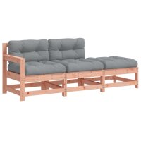 vidaXL 3-tlg. Garten-Lounge-Set mit Kissen Massivholz Douglasie