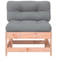 vidaXL Mittelsofa mit Kissen Massivholz Douglasie