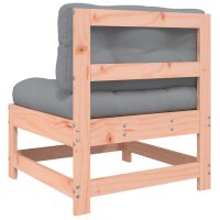 vidaXL Mittelsofa mit Kissen Massivholz Douglasie