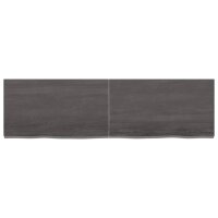 vidaXL Wandregal Dunkelgrau 140x40x4 cm Massivholz Eiche...