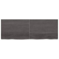 vidaXL Wandregal Dunkelgrau 140x50x6 cm Massivholz Eiche...