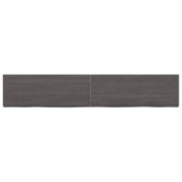 vidaXL Wandregal Dunkelgrau 160x30x4 cm Massivholz Eiche...