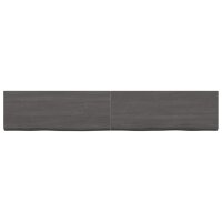 vidaXL Wandregal Dunkelgrau 160x30x6 cm Massivholz Eiche...