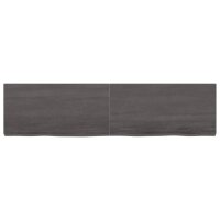 vidaXL Wandregal Dunkelgrau 160x40x6 cm Massivholz Eiche...