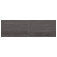 vidaXL Wandregal Dunkelgrau 160x50x6 cm Massivholz Eiche...