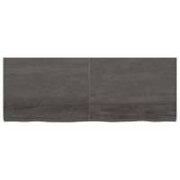 vidaXL Wandregal Dunkelgrau 160x60x6 cm Massivholz Eiche...