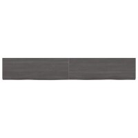 vidaXL Wandregal Dunkelgrau 180x30x6 cm Massivholz Eiche...